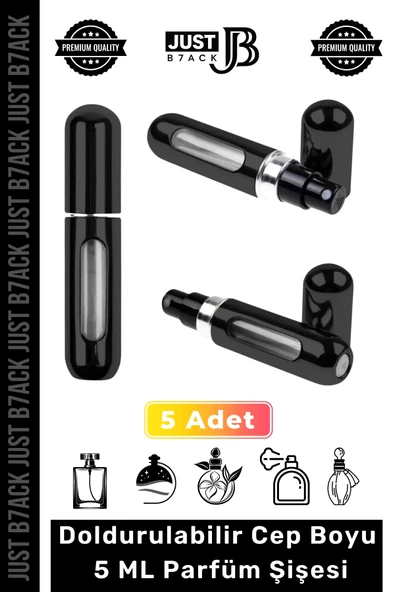 #ParfümŞişesi Şişesinden Doldurulabilir Taşınabilir Çanta İçi Mini Cep Parfüm Şişesi 5 Ml x 5 Adet ürün görseli 1