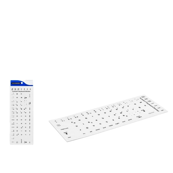 Klavye Stıcker Tuş Takımı Türkçe F Beyaz (Büyük) HDX8254B ürün görseli 1