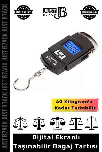 #Tartı Lcd Ekran Seyahat Bavul Ağırlık Pilli Dijital Çok Amaçlı Taşınabilir Bagaj Tartısı Max 40 Kg ürün görseli 1