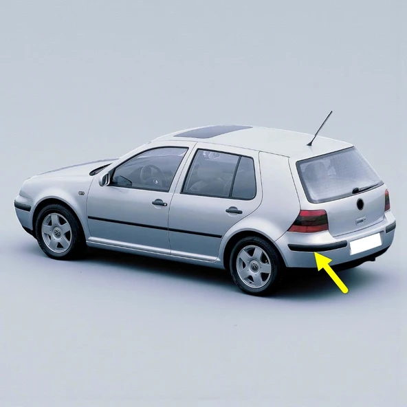 VW Golf 4 1998-2004 Arka Tampon Sol Köşe Bandı Siyah Tip 1J6807791 ürün görseli 1