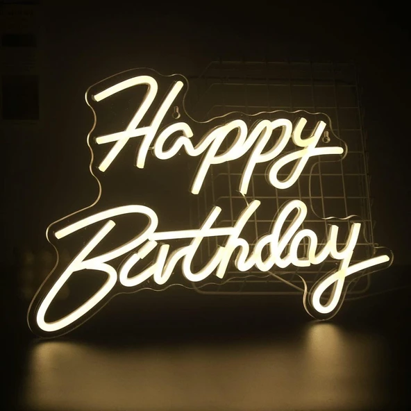 HAPPY BIRTHDAY Yazılı Neon Led ürün görseli 1