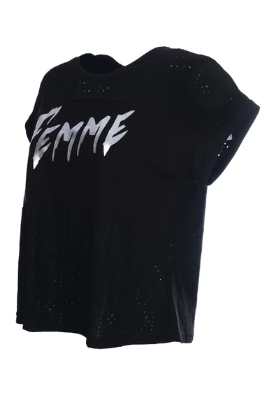 Ysatis Oversize Minimalist Kadın Bluz - Kısa Kol - Resim 6