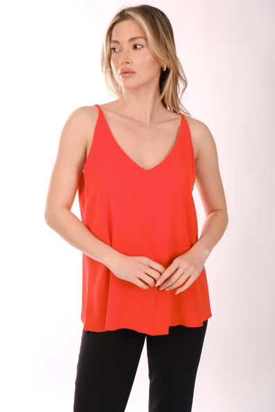 Ysatis V Yaka Kolsuz Minimalist Şifon Bluz - Günlük & Şık ürün görseli 1
