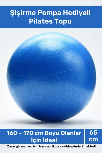Deluxe Seri Pilates Yoga Egzersiz Topu 65 Cm Pompa Hediyeli Fitilli Kalın Yüksek Kalite Dayanıklı ürün görseli 1