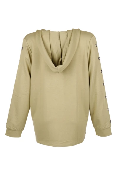 Vedi-bb Oversize Kapüşonlu Uzun Kol Kadın Sweatshirt - Günlük Rahat Şık ürün görseli 1