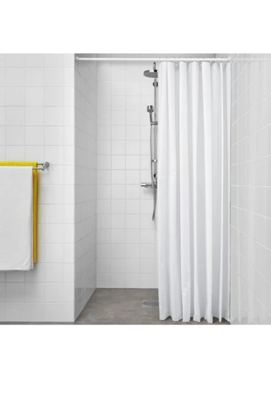 IKEA Bjarsen duş perdesi beyaz 180x200cm ürün görseli 1