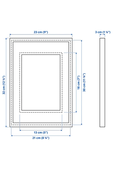 IKEA RÖDALM Meşe 21x30 cm A4 Ebat Kalın Kenarlı Paspartulu Derinlikli Ahşap Fotoğraf Resim Çerçevesi - Resim 4