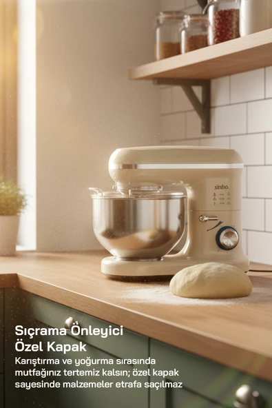 Sinbo SMX-2770 Standlı Mikser-Krem - Resim 3