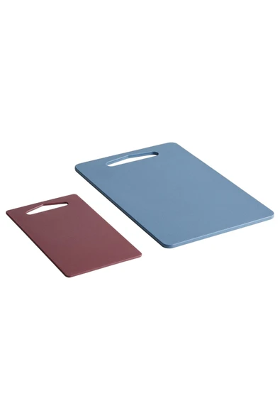 IKEA 2 Li Plastik Kesme Tahtası Seti 24x15 Cm ve 34x24 Cm İkea 2 Adet Kesim Panosu Mavi-Kırmızı ürün görseli 1