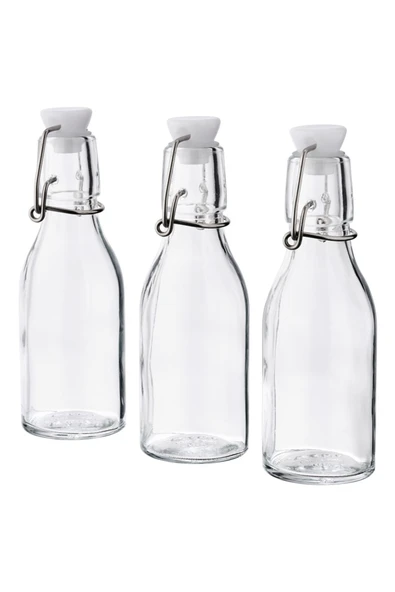 IKEA Korken 3'lü Cam Su Şişesi 150 ml 80476334 ürün görseli 1