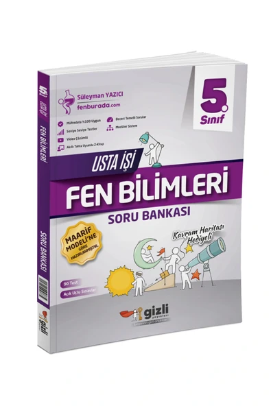 5.Sınıf Fen Bilimleri Usta İşi Soru Bankası Gizli Yayınları ürün görseli 1