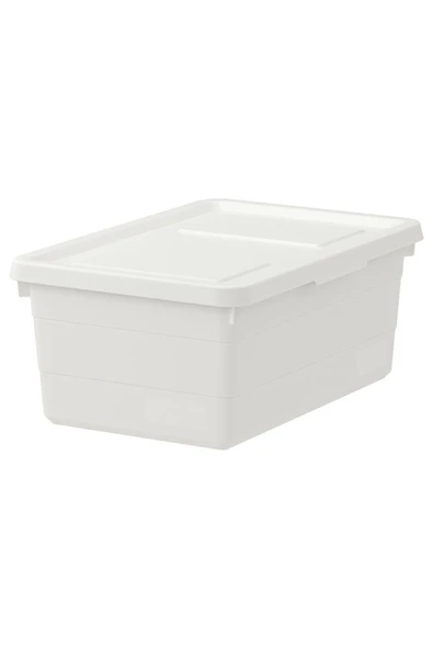 IKEA Sockerbit Kapaklı Kutu - Beyaz -38x25x15 Cm ürün görseli 1