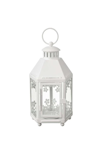 IKEA Metal KRINGSYNT fener , beyaz, 21 cm Beyaz 1 ürün görseli 1