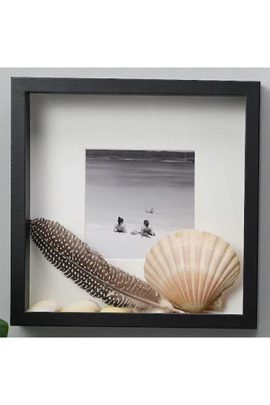 IKEA Sannahed 25x25 Cm Siyah Çiçek Konabilen Derin Kutu Çerçeve Ahşap Fotoğraf Resim Çerçevesi ürün görseli 1