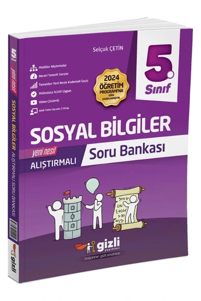 5.Sınıf Sosyal Bilgiler Alıştırmalı Soru Bankası Gizli Yayınları ürün görseli 1