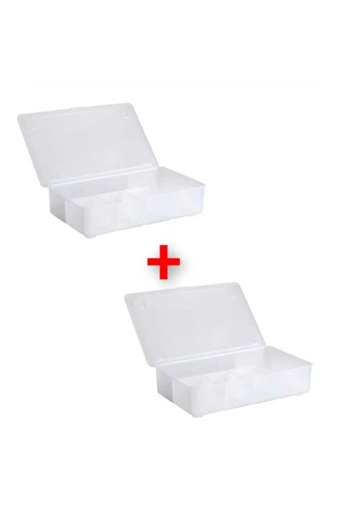 IKEA 2 Adet Kapaklı Bölmeli Kutu 34x21x8 Cm İkea 2'li Set Saklama Kutusu Takı Makyaj Malzemesi Düzenleme ürün görseli 1