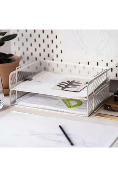 IKEA Drönjöns Evrak Rafı, Beyaz - Resim 6