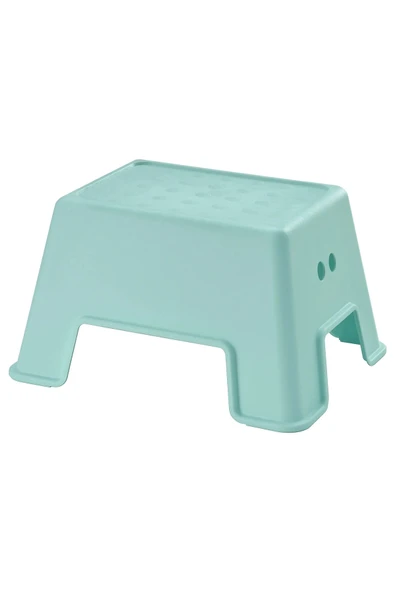 IKEA KALİTELİ Tabure Basamak 44x35x25 Cm Maks. Yük: 100 Kg Kaymaz Taban Plastik Banyo Basamağı Turkuaz ürün görseli 1