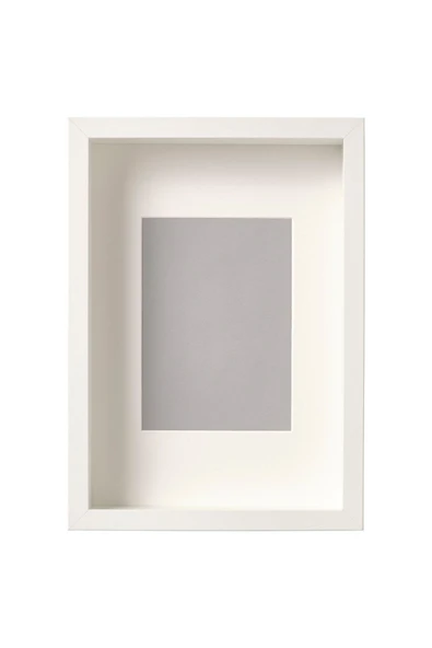 IKEA Sannahed 21x30 Cm A4 Beyaz Çiçek Konabilen Derin Kutu Çerçeve Ahşap Fotoğraf Resim Çerçevesi - Resim 4