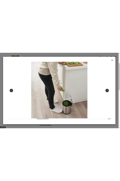 IKEA Snörpa Çöp Kutusu, Paslanmaz Çelik, 5 Lt - Resim 2
