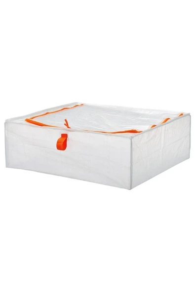 IKEA Parkla Kutu - Hurç - Saklama Beyaz - Turuncu - 55x49x19 cm ürün görseli 1