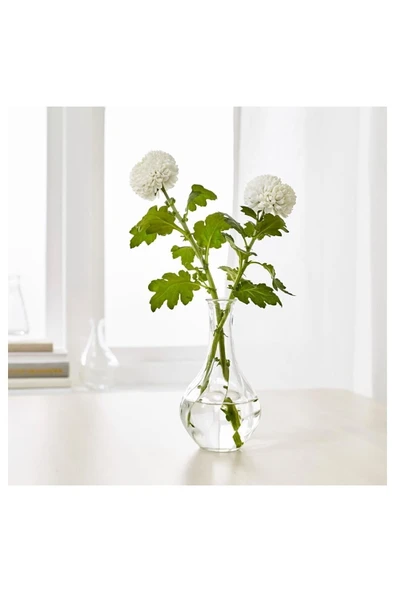 IKEA Vıljestark Cam Vazo Cam, 17 Cm - Resim 2