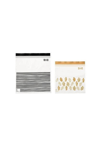 IKEA ISTAD Kilitlenebilir Buzdolabı Po?eti Kilitli Siyah Sarı 2,5 lt ve 1,2 lt 50 Adet ürün görseli 1
