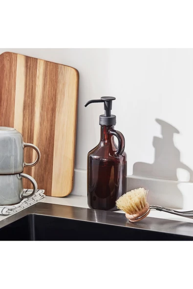 IKEA 21 Cm Kahverengi Cam Sıvı Sabunluk 380 ml ürün görseli 1