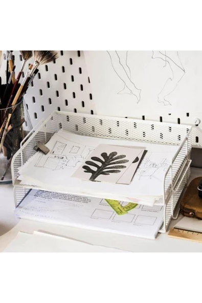 IKEA Drönjöns Evrak Rafı, Beyaz - Resim 7
