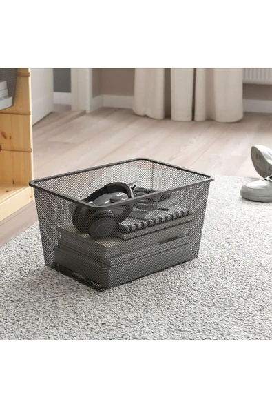 IKEA Trofast Saklama Kutusu, Koyu Gri, 42x30x23 Cm ürün görseli 1