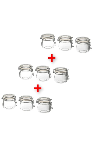 IKEA 9 Adet Kapaklı Cam Kavanoz 130 ml Contalı İkea Çap: 7 Cm Yükseklik: 7 Cm Hava Geçirmez Kapak ürün görseli 1