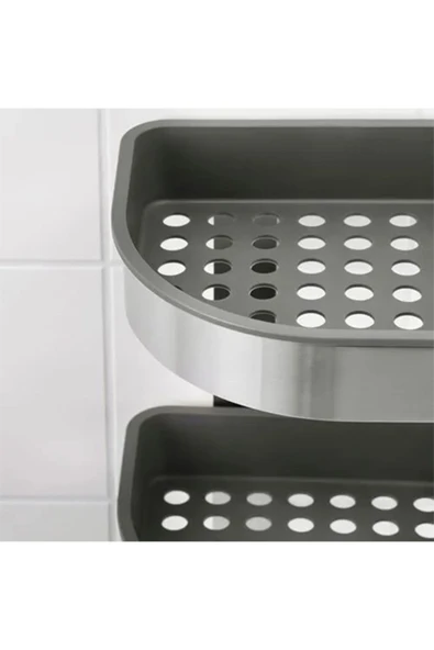 IKEA BROGRUND Duş Sepeti, Paslanmaz, Çelik, 19x58 cm - Resim 3