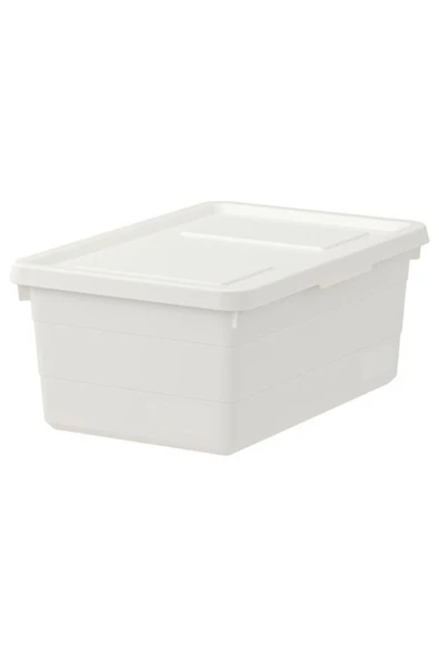 IKEA Sockerbıt Kapaklı Kutu, Beyaz - Resim 3