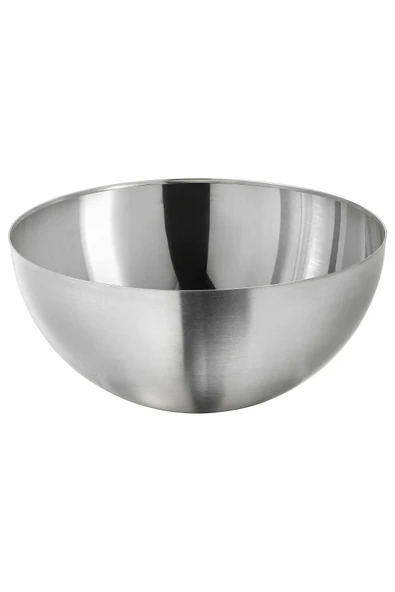 IKEA Metal Salata Kasesi Büyük Boy İkea Derin Paslanmaz Çelik Çap 28 Cm Kase Sunum ürün görseli 1