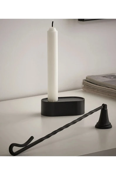 IKEA Mum Söndürme Aleti Uzunluk 33 cm Ikea Metal Saplı Mum Söndürücü Siyah Renk ürün görseli 1