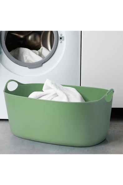 IKEA 60 x 40 Yeşil 35 lt Esnek Büyük Çamaşır Sepeti Polietilen Yok 35 L Yeşil Plastik ürün görseli 1