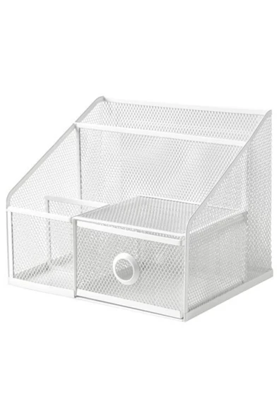 IKEA Masaüstü Düzenleyici Ikea Beyaz A Kalite Kalemlik Çelik   25x20 Cm ürün görseli 1