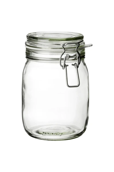 IKEA Kavanoz Hava Geçirmez Kilitli Kapağa Sahiptir Contalı Aroma Koruyucu A Kalite 1 Lt 17x12 Cm ürün görseli 1