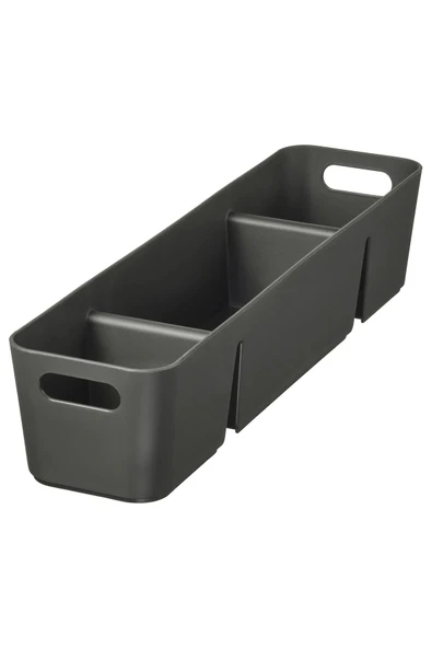 IKEA Çekmece İçi Bölmeli Düzenleyici 50x10x12,4 Cm İkea Bölmeli Düzenleyici Plastik Kaşıklık Siyah ürün görseli 1