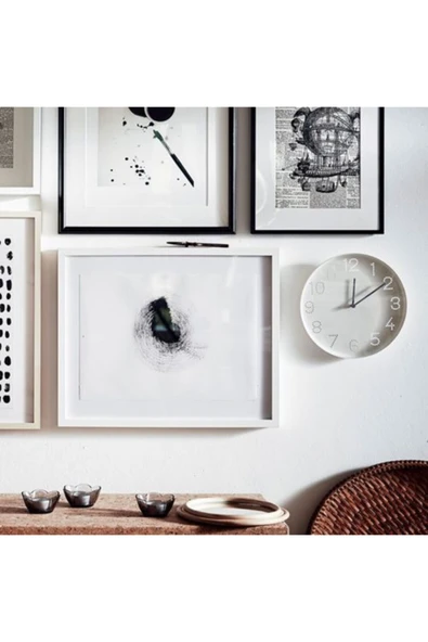 IKEA Duvar Saati Beyaz Renk Saat - Resim 4