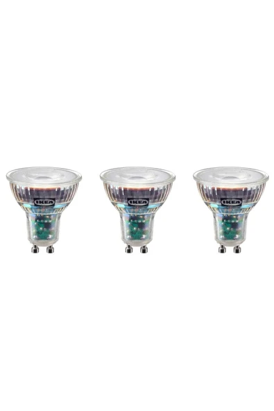 IKEA Solhetta Led Ampul Gu10, Işık Rengi: Sıcak Beyaz (2700 Kelvin) 3 Adet ürün görseli 1