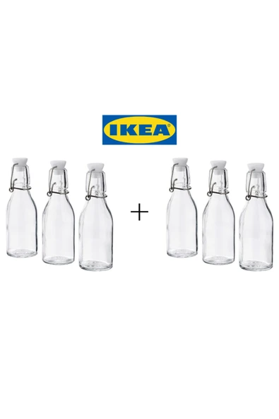 IKEA Korken Sos Şişesi, Cam, 15 Cl, 6 Adet ürün görseli 1