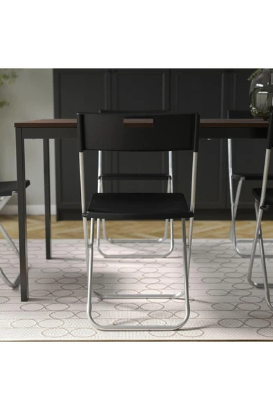 IKEA Gunde Katlanır Sandalye - Siyah - Resim 5