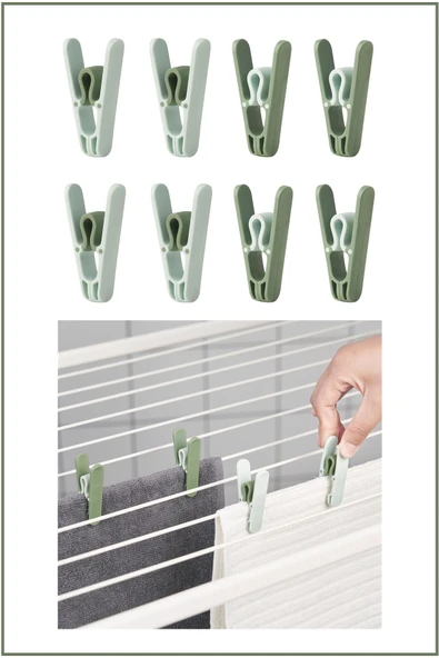 IKEA Slibb, Çamaşır Mandalı, 24 Adet, Yeşil Renk (3x8) ürün görseli 1