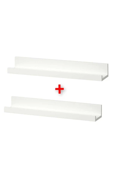 IKEA 2 Adet Fotoğraf Çerçevesi Rafı İkea 2'li Set Duvar Rafı Ahşap Çerçeve Rafı Beyaz Kitaplık ürün görseli 1