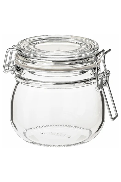 IKEA Vakum Kapaklı Cam Kavanoz Şeffaf 0.5 Litre Contalı Kavanoz ürün görseli 1