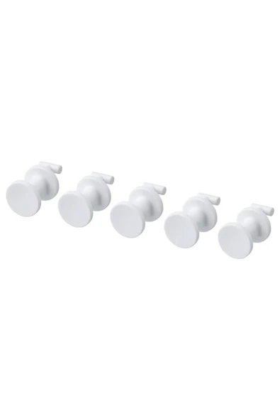 IKEA Skadıs Çok Amaçlı Pano Parçası - Beyaz Küçük Kancalar - 19 Mm - 5 Adet ürün görseli 1
