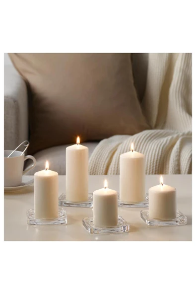 IKEA Fenomen Naturel Blok Mum - 5 Li Paket ürün görseli 1