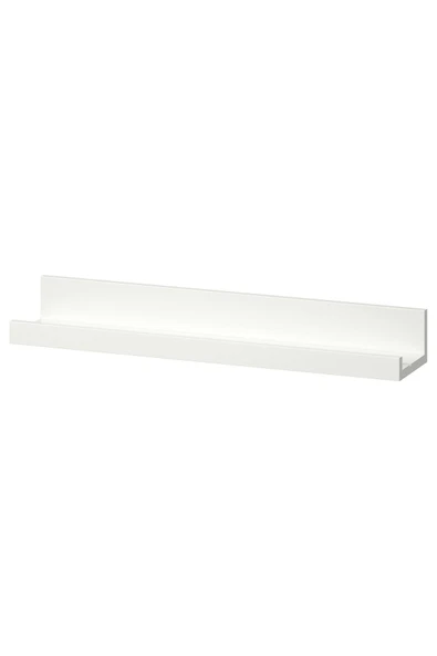 IKEA Ahşap Çerçeve Rafı 55x12 Cm Duvar Rafı Kitaplık Çerçevelik Raf Beyaz (Vidalı) ürün görseli 1