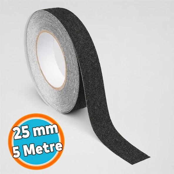 Merdiven Zemin Yer Kaydırmaz Bant 25 MM x 5 Metre Yüksek Tutuculuk Kore Üretimi Kaymaz Güvenlik Bandı ürün görseli 1